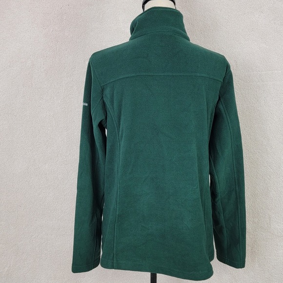 Columbia Michigan State Spartans Fleece Jacket Full Zip Green Womens Sz L - Picture 5 of 14